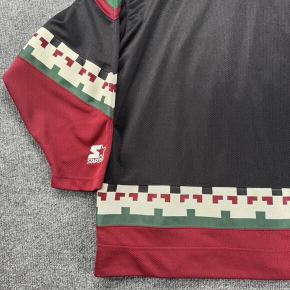 Vintage Phoenix Coyotes Starter Jersey Men’s XL Black Embroidered 90s Kachina - Picture 7 of 12
